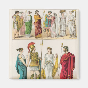 Aimant Robe grecque, de 'Trachten der Voelker, 1864