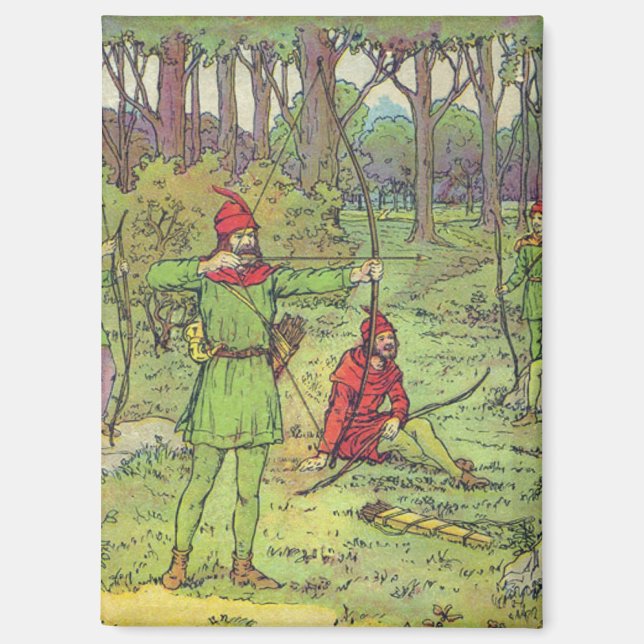 Aimant Robin des Bois dans la forêt  (Recto)