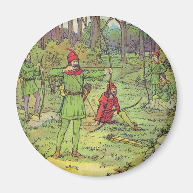 Aimant Robin des Bois dans la forêt  (Devant)