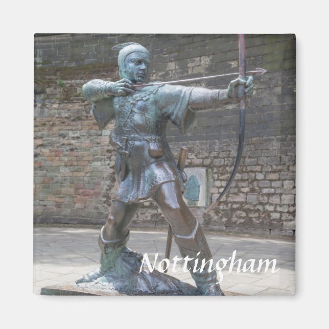 Aimant Robin des Bois Statue par Nottingham Castle photo (Devant)