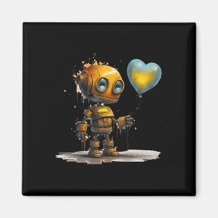 Aimant Robot Amour de la Saint-Valentin Incroyable Drôle