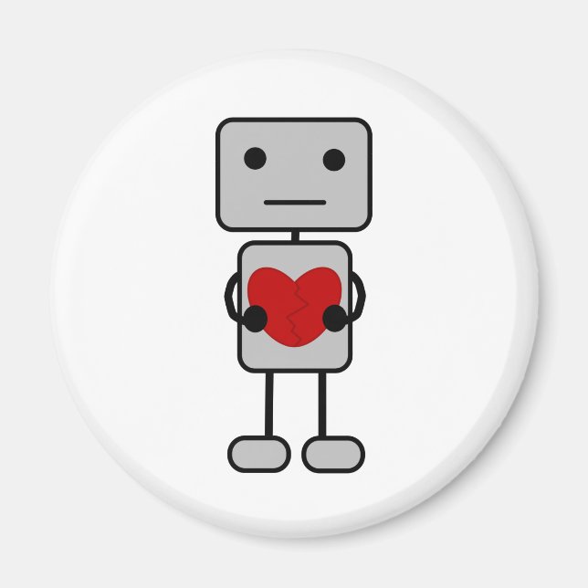 Aimant Robot avec coeur (Devant)