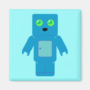 Aimant Robot bleu