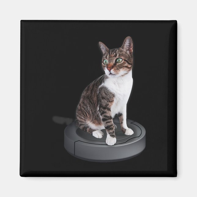 Aimant Robot Cat Vacuum Cleaner Feline Animal Cute Cat (Devant)