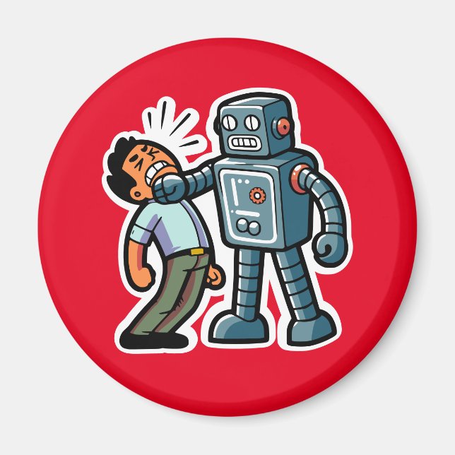 Aimant Robot en colère (Devant)