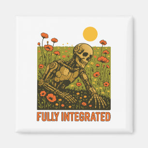 Aimant Robot Nature Flowers Blossom Field