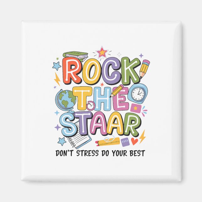 Aimant Roc The Test Staar Day Prof Motivational Testi (Devant)