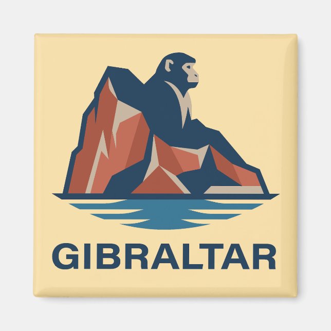 Aimant Rocher de Gibraltar (Devant)