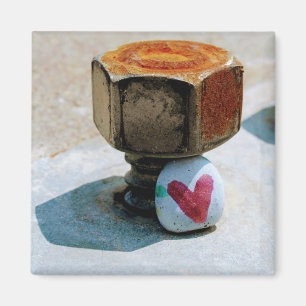 Aimant Rocher du Coeur caché et boulon rouillé
