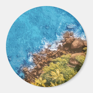 Aimant Rochers dans la mer, vue au-dessus 1
