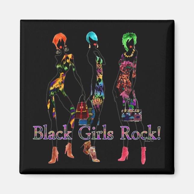 Aimant Rock Black Girls (Devant)