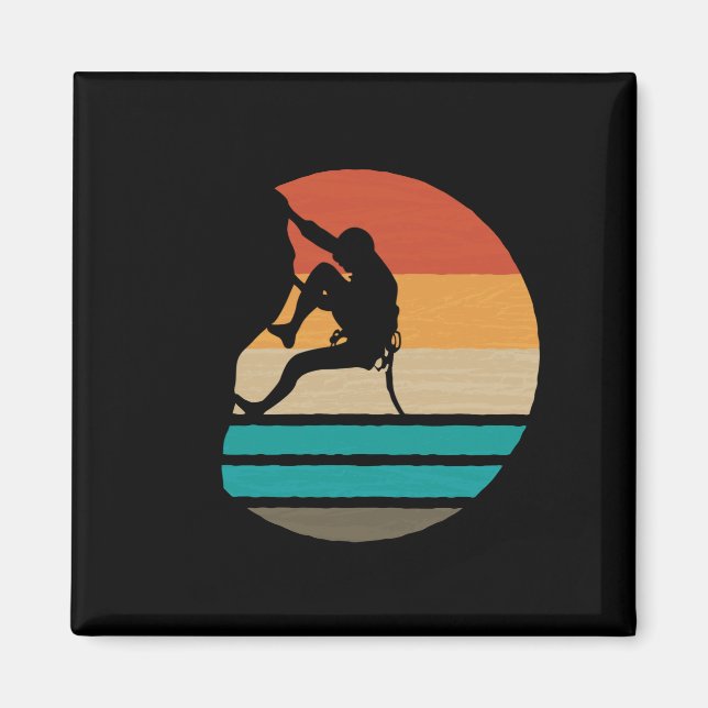 Aimant Rock Escalade Climber Retro (Devant)
