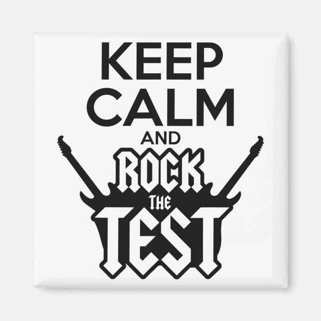 Aimant Rock Le Jour De Test Enseignant Test Idea School (Devant)