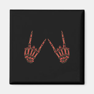 Aimant Rock On Rock Et Roll Skeleton Mains - Pour Concert