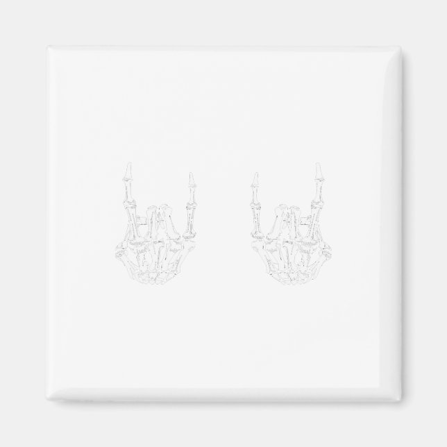 Aimant Rock Star Rock Skeleton Hands Rockfun Hallow (Devant)
