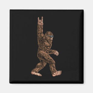 Aimant Rock Sur Bigfoot Sasquatch Aime Rock Et Roll Sung