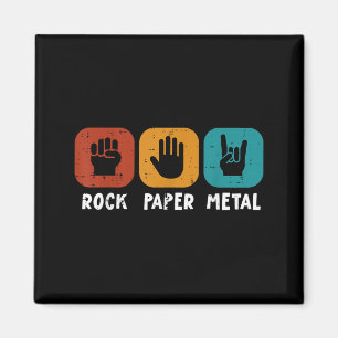 Aimant Rocker de musique Rock Papier Métal Rétro Punk Hom