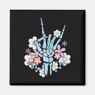 Aimant Rocker Skeleton Casquette Skin Cool Halloween Punk