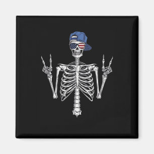 Aimant Rocker Skeleton Casquette Skin Cool Halloween Punk