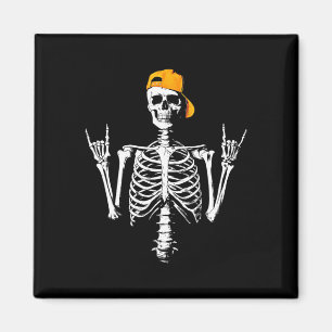 Aimant Rocker Skeleton Casquette Skin Cool Halloween Punk