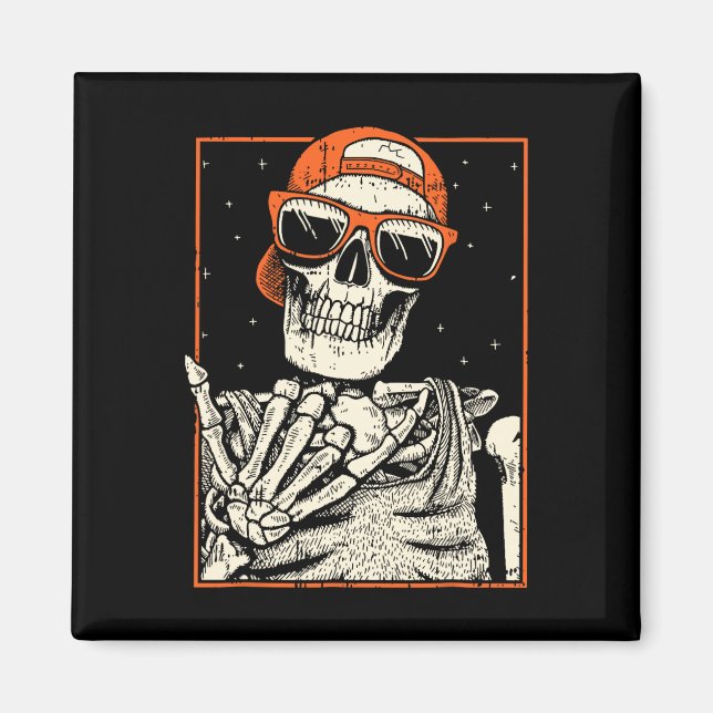 Aimant Rocker Skeleton Rocher À La Main Sur Costume Amusa (Devant)