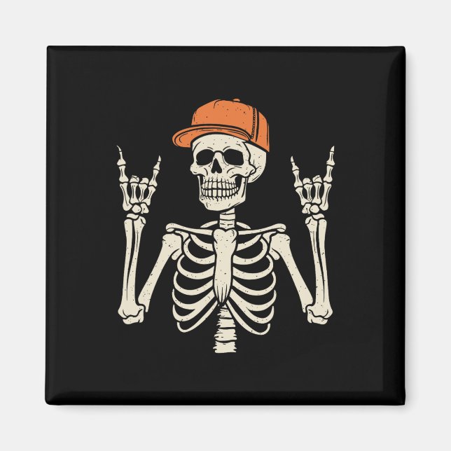 Aimant Rocker Skeleton Rock Halloween Halloween Skeleton  (Devant)