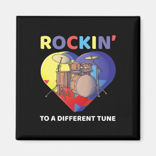 Aimant Rockin' À Un Drumm De Sensibilisation sur l'autism