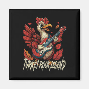 Aimant Rockin' Turkey - Fun Musical Thanksgiving Guitar R