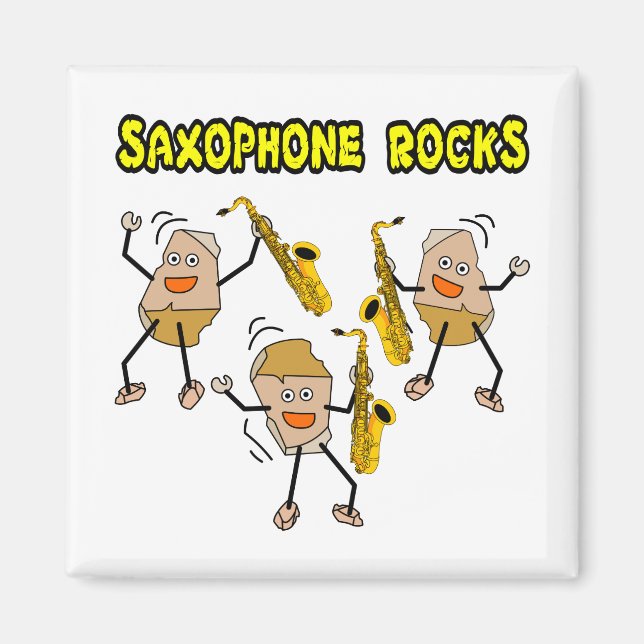 Aimant Rocks saxophones (Devant)