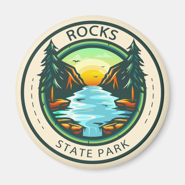 Aimant Rocks State Park Maryland Badge (Devant)