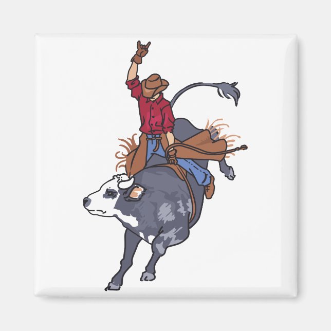 Aimant Rodeo Bull Rider (Devant)