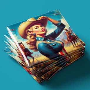 Aimant Rodeo Pin-up Vintage