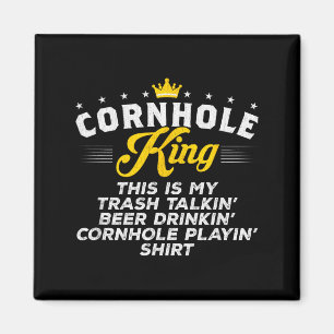 Aimant Roi de Cornhole Traalkin Cadeau drôle de Cornhole 