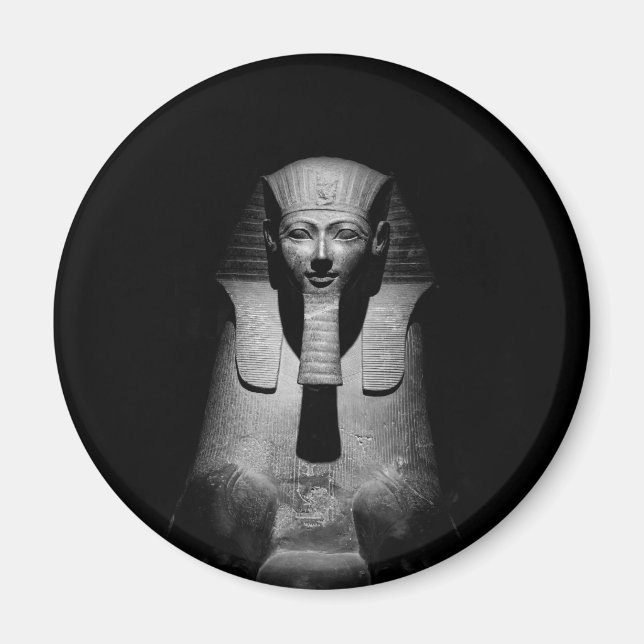 Aimant Roi pharaon noir et blanc (Devant)