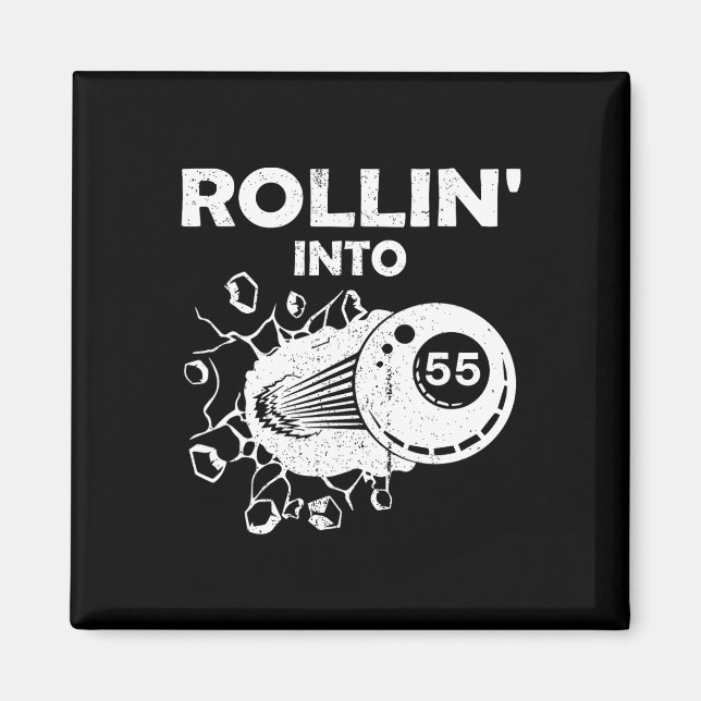 Aimant Rollin In 55 Billiards 55th Birthday Flaming Bil (Devant)
