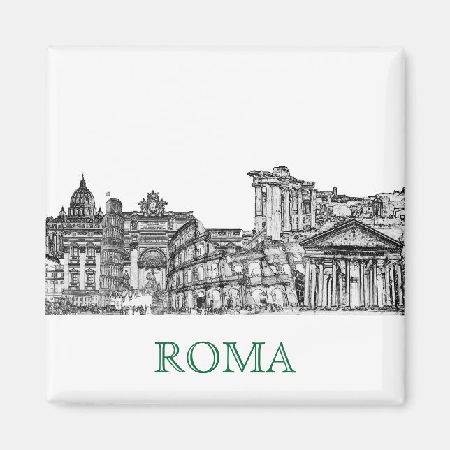 Aimant Roma, Rome... cadeaux de voyage souvenir (Devant)