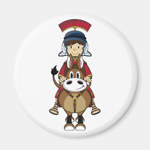 Aimant romain de soldat et de cheval