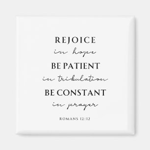 Aimant Romains 12:12 verset biblique