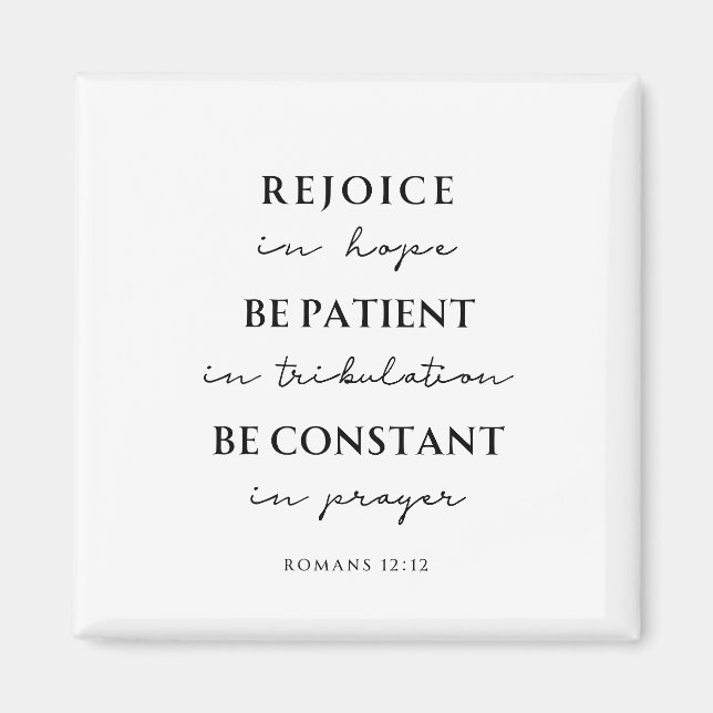 Aimant Romains 12:12 verset biblique (Devant)
