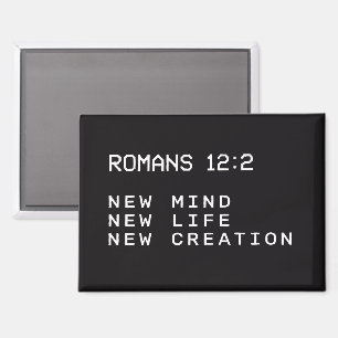 Aimant Romains 12:2 Fenêtre d'alerte informatique noir et