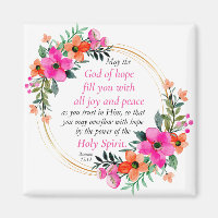 Romains 15:13 - Dieu de l'Espoir Bible Verse Flora