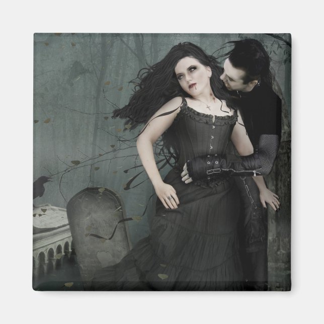 Aimant Romance du coeur noir (Devant)