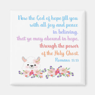 Aimant Romans 15 Bible Verse Design