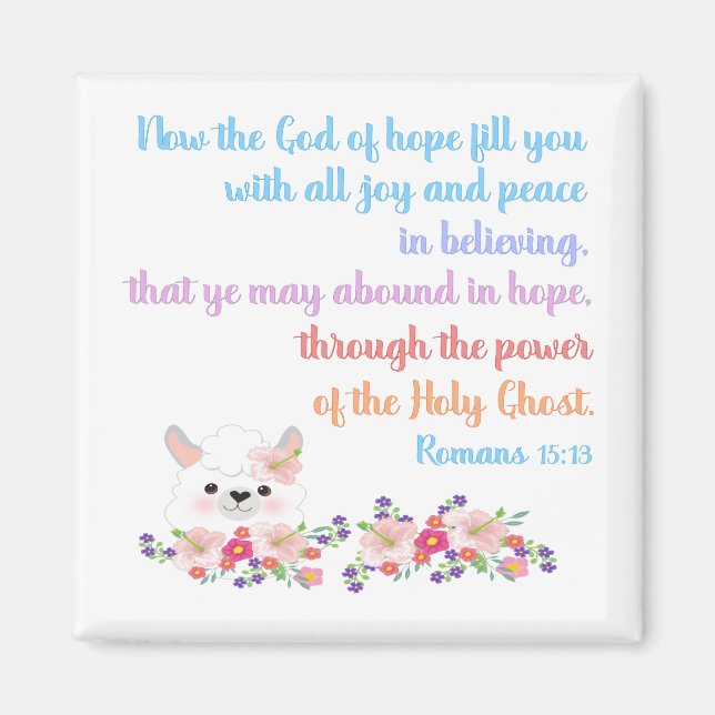Aimant Romans 15 Bible Verse Design (Devant)