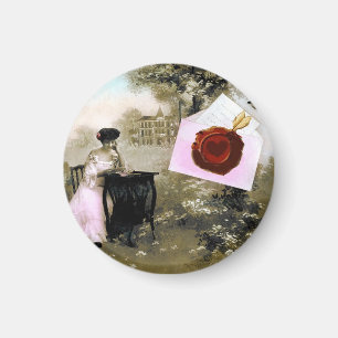 AIMANT ROMANTIC VALENTINE LETTER ,RED WAX SEAL