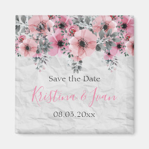 Aimant Romantique Élégant ancien Mariage floral