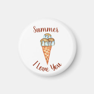 Aimant Romantique Je t'aime Crème de glace Anniversaire