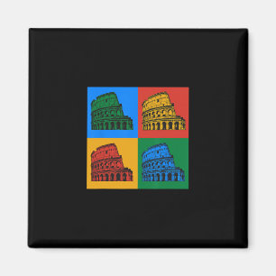 Aimant Rome Italie Colisée Couleurs Pop Art Portrait Voya