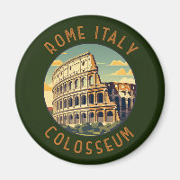 Rome Italie Colisée Voyage Art Vintage