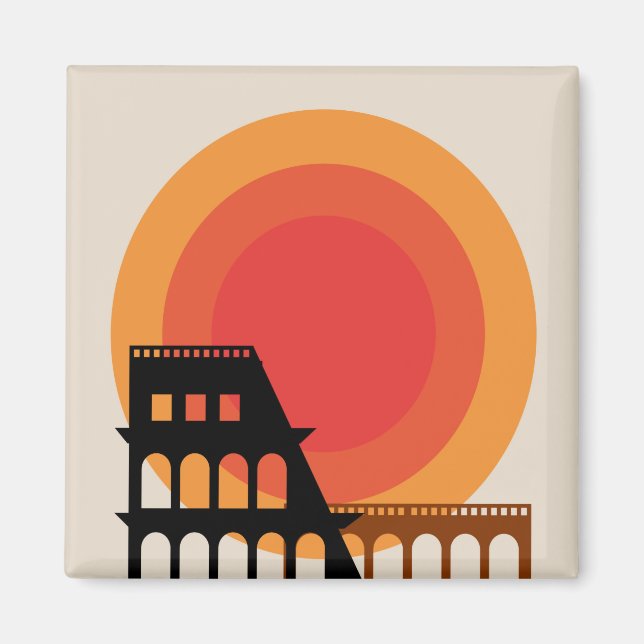 Aimant Rome, Italie Colosseum Carte postale non Vintage (Devant)